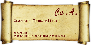 Csomor Armandina névjegykártya